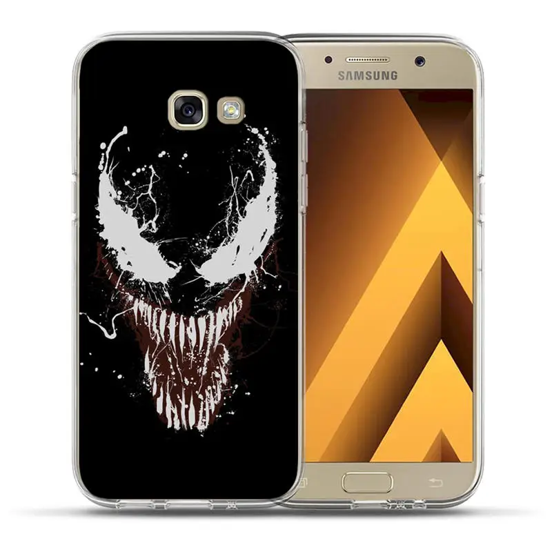 Роскошный чехол Marvel Hero venom для samsung A3 A5 A6 A7 A8 Plus чехол задняя крышка Мстители Coque Fundas Etui