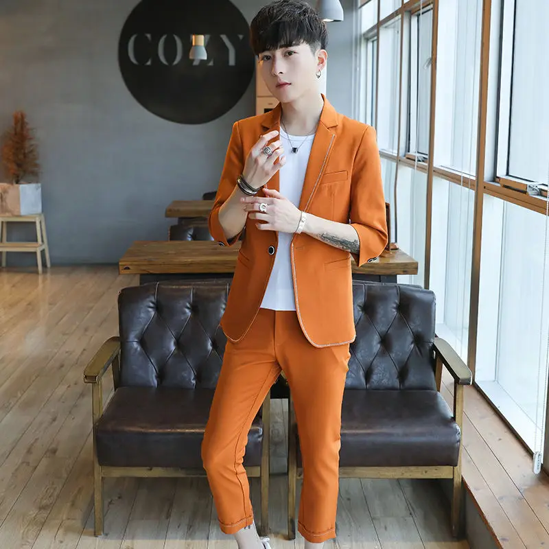 Men's suit casual Korean version of the suit new summer young men's jacket Tidal suit suit