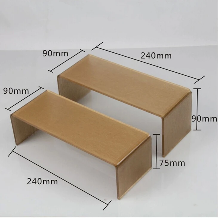 

4pcs High Quality Gold Color Acrylic Display Rack Stand Shoe Rack Holder Acrylic Display Stand Holder