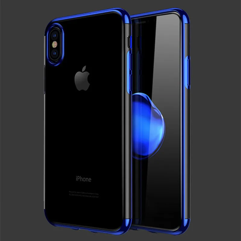 Высококачественный мягкий чехол для телефона из ТПУ iPhone 6 6s 7 8 прозрачная задняя