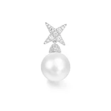 SLJELY бренд высокого качества 925 стерлинговый серебрный пресноводный жемчуг звезда серьги гвоздики кубический цирконий камни женские модные ювелирные изделия