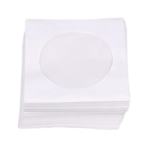 95 шт. Мини Защитная Белая Бумага CD DVD диск сумка для хранения Чехол конверты клапаном