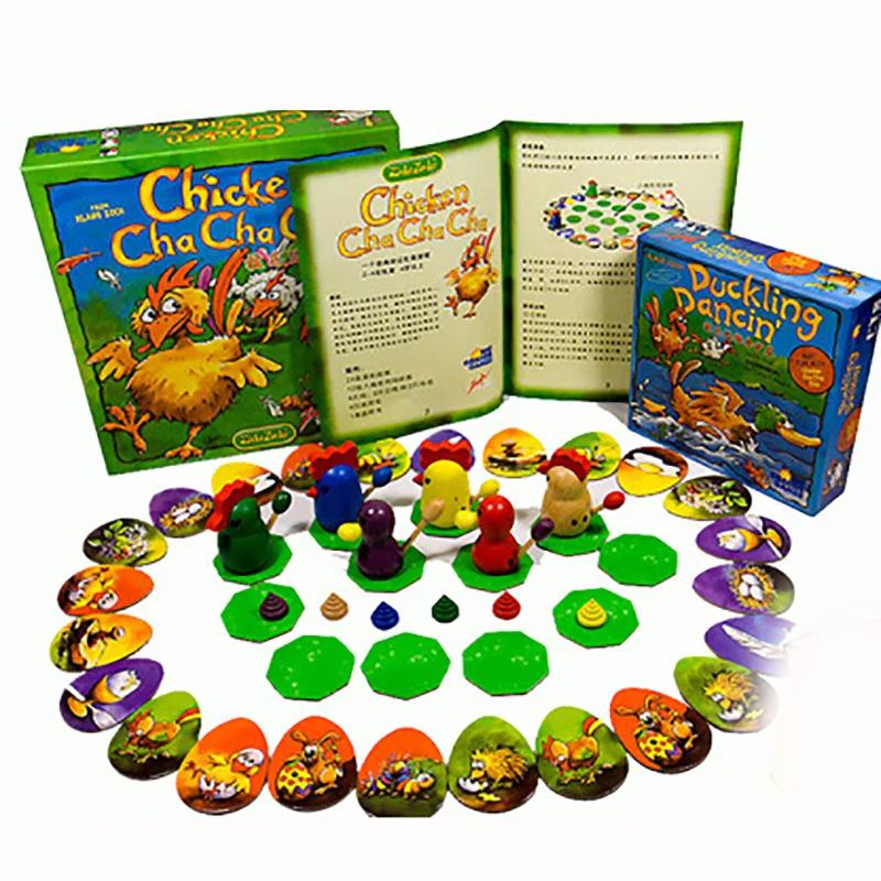 

Chicken Cha Board Game 2-4 Players For Family/Party/Gift Best Gift Funny Card Game Entertainment Supplies