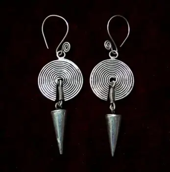 

hot sell new - Wholesale -hot >>long Earrings Miao jewelry handmade Miao silver personality earrings ring hanging bell earrings