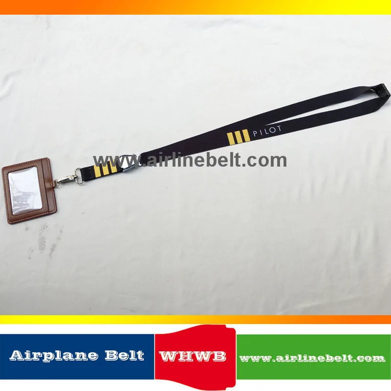 Флаер ремешок с мини авиационной пряжкой черная лента веревка слинг для ID Чехол Держатель для пилота любитель авиации летчик - Цвет: WHWBLTD-20C