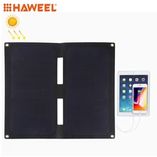 HAWEEL 14W 2-Fold ETFE солнечное зарядное устройство с 5 V/2A Max двумя портами usb(черный