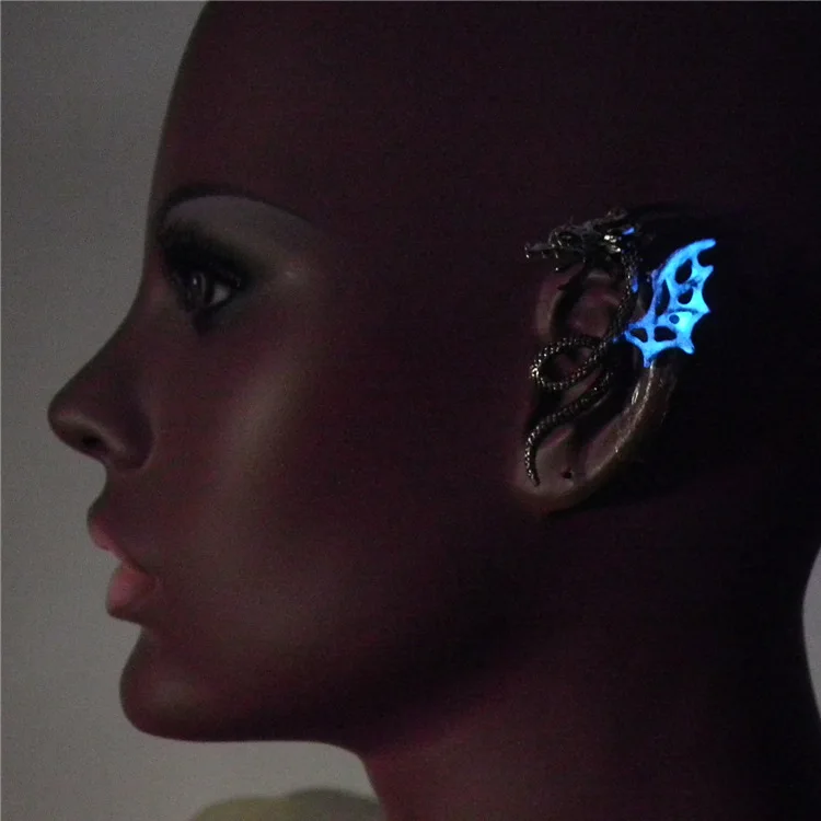 

Luminous punk earrings ear hanging Punk Style Glow in the Dark Earrings YM017