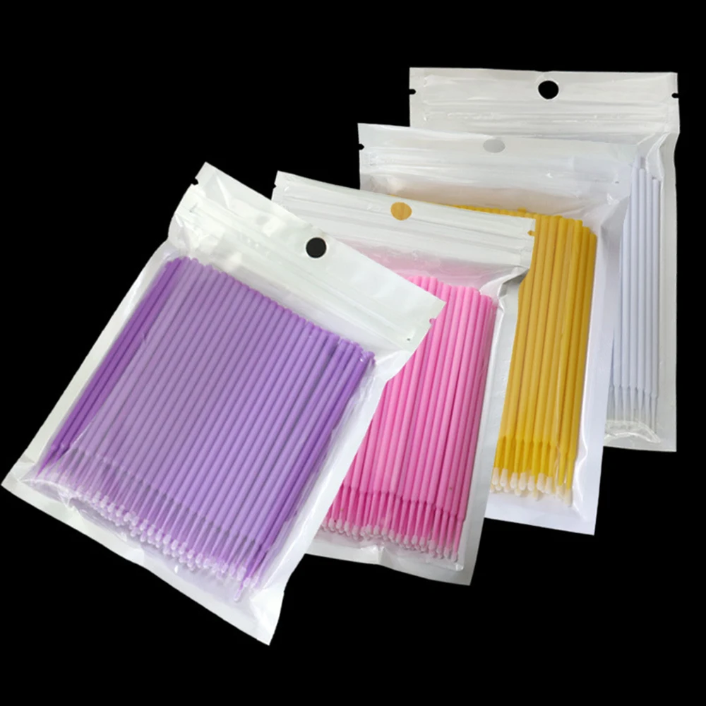 

New 100 Pieces Micro Multi-function Makeup Brush Eyelash Eye Shadow Brush A One-time Absorbent Cotton Ball Seal Wholesale