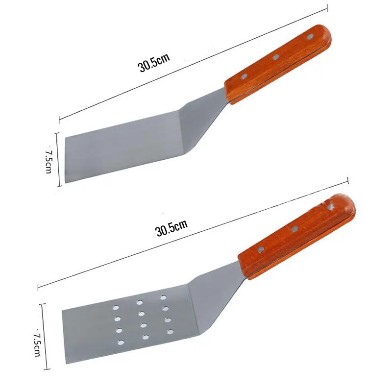 Tebinzi 2 Pcs spatule pour Gril - Spatule en Acier Inoxydable