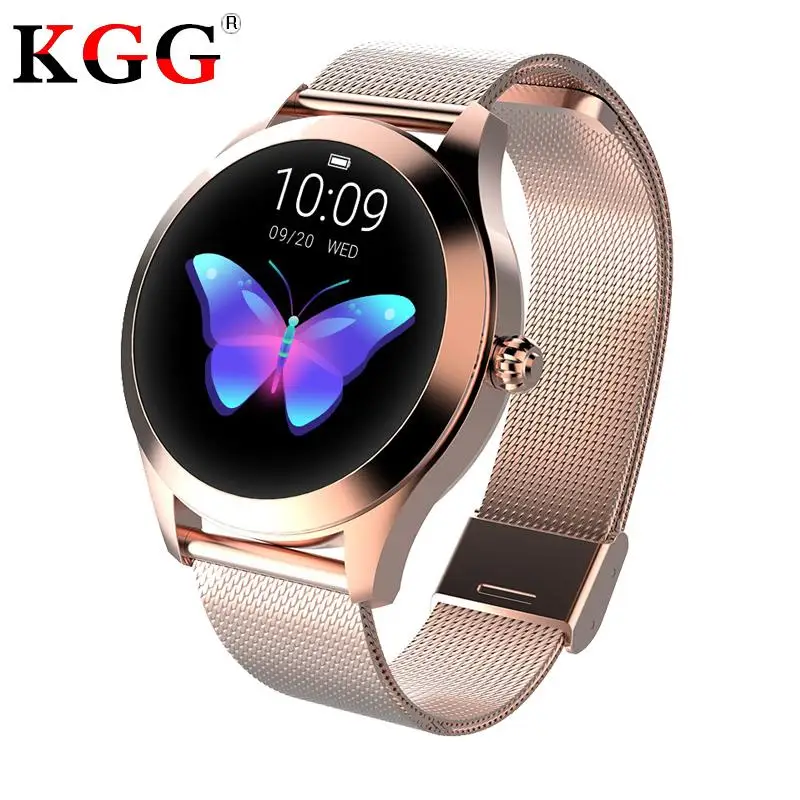 

2019 Fashion Smart Watch Women KW10 IP68 waterproof Multi-sports modes Pedometer Heart Rate Fitness Bracelet for Lady