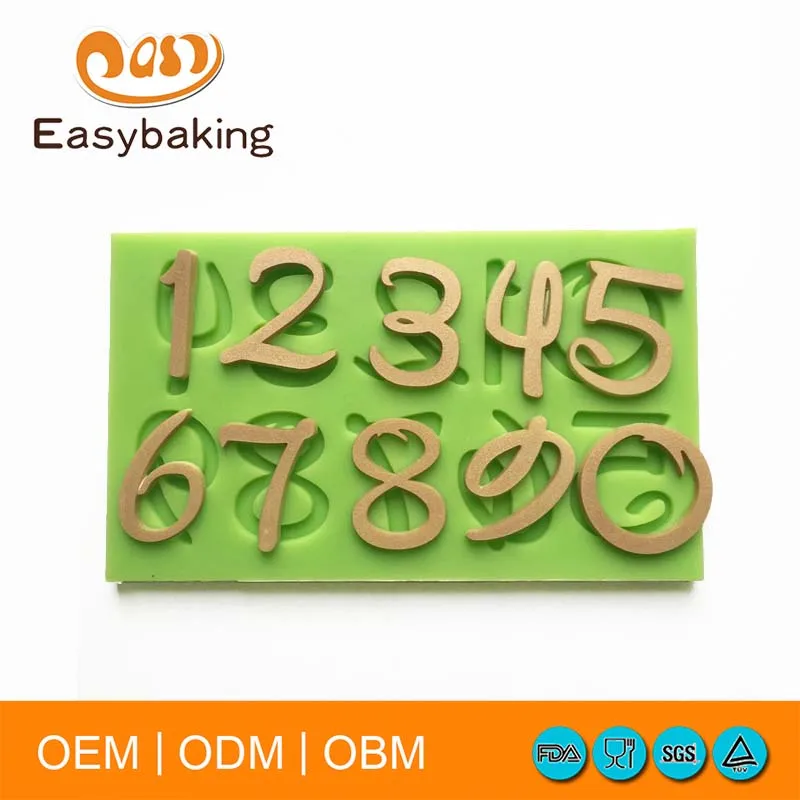 Новое поступление, прописные и строчные буквы алфавита/буквенный Номер пресс-формы для кухни силиконовая форма для помады инструменты для украшения торта - Цвет: Number
