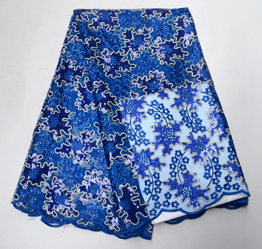 

latest-african-laces-2018, French Lace Fabric For Wedding Party dress, Embroidery tulle lace fabric blue