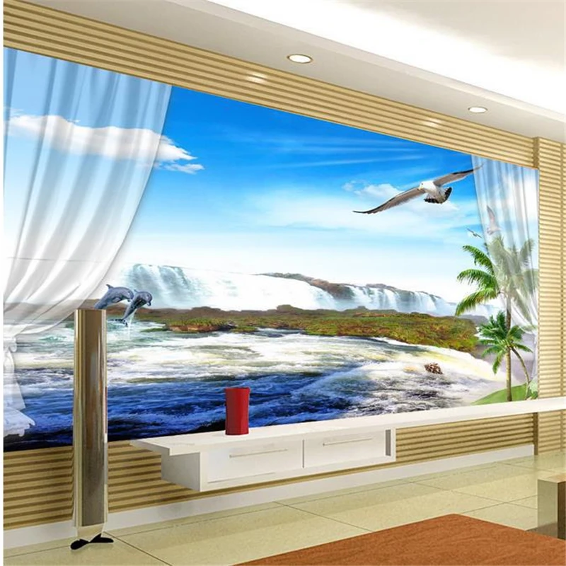 custom 3d wallpaper mural stereoscopic sky city hot air balloon wallpaper for kids room bedroom tv backdrop wall paper 3d beibehang 3d stereoscopic sea views murals TV backdrop 3d wallpaper living room bedroom wall paper papel de parede