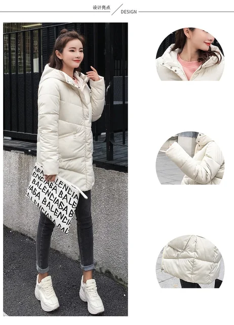 Karmel z kapturem elastyczna Zima w dół płaszcz kurtki długie ciepłe kobiety Casaco feminino Abrigos mujer Invierno 2018 Parkas płaszcze Outwear -