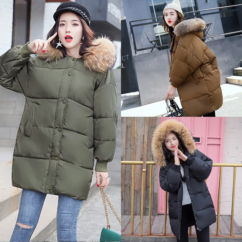 

Women.s jacket 2017 Fashion Ladies Down longDesign Coat Winter Cotton-padded Jacket Women Slim Solid Zipper Outerwear