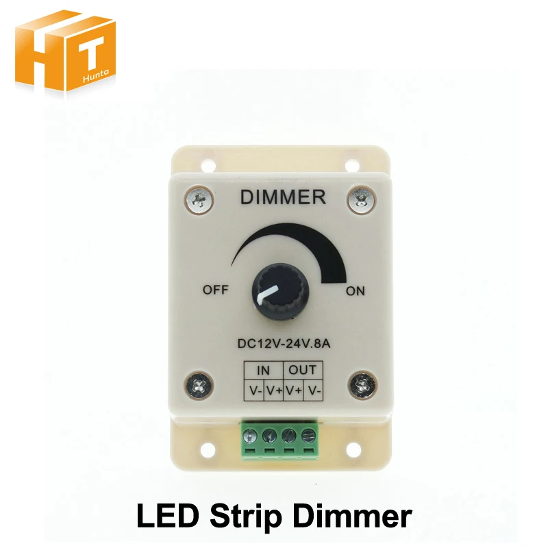 

LED Dimmer DC12V~24V 8A Manually Rotation Switch Dimmer Controller for LED Strip.
