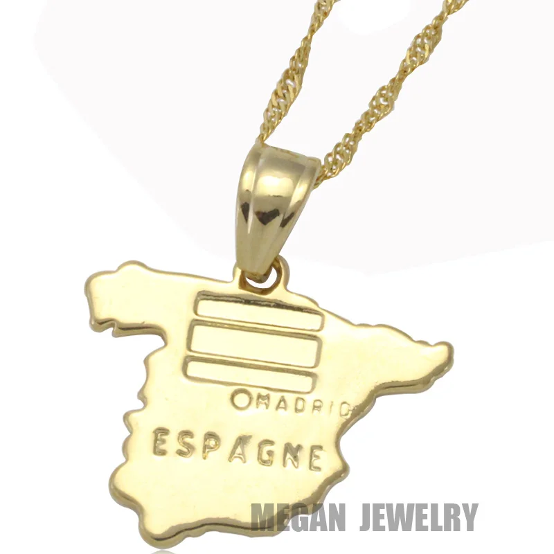 Spain map pendant & necklace , country map Espagne jewelryin Pendants
