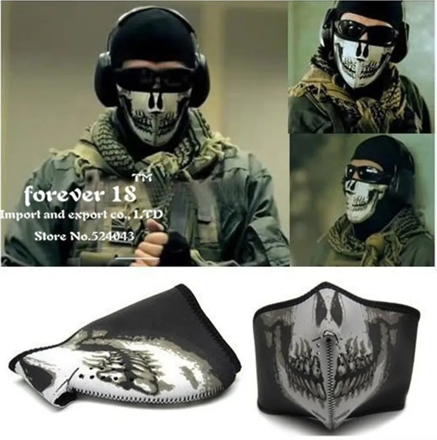 Outdoor skeleton mask, seal team, protective mask, motor protect the