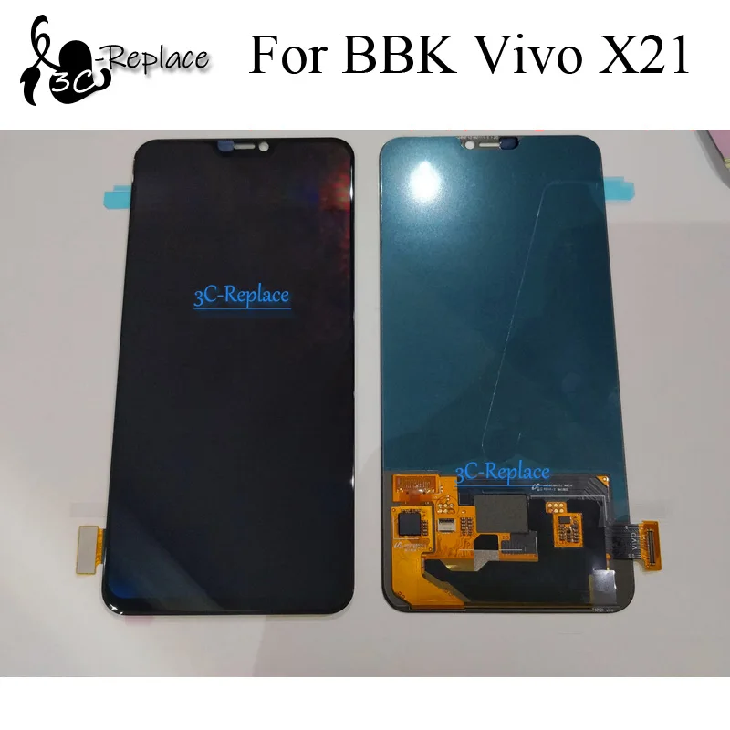 OLED черный 6,28 дюймов для BBK Vivo X21/X21 UD/X21A/X21UD A 1728 1725 ЖК-дисплей сенсорный экран в сборе Запасная часть