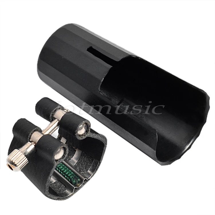 

2Pcs Black Eb Plastic Cap Soprano Saxophone Mouthpiece Ligature Sax Parts