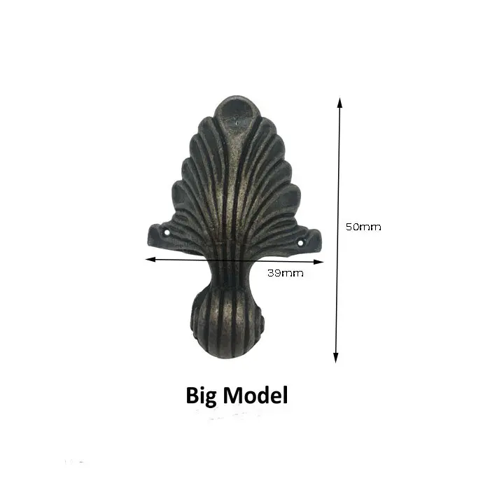 1 шт. Античная лапка латунная деревянная шкатулка для украшений ноги феникс хвост форма Угловой кронштейн шкаф протектор для мебельной фурнитуры - Цвет: Big