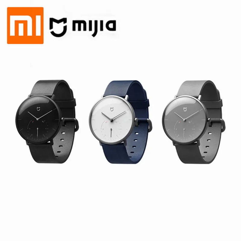 

Xiaomi Mijia SYB01 Quartz Watches Leather Strap 3ATM Waterproof Dual Dial Bluetooth Sensor Pedometer Fashion Unisex Smart Watch