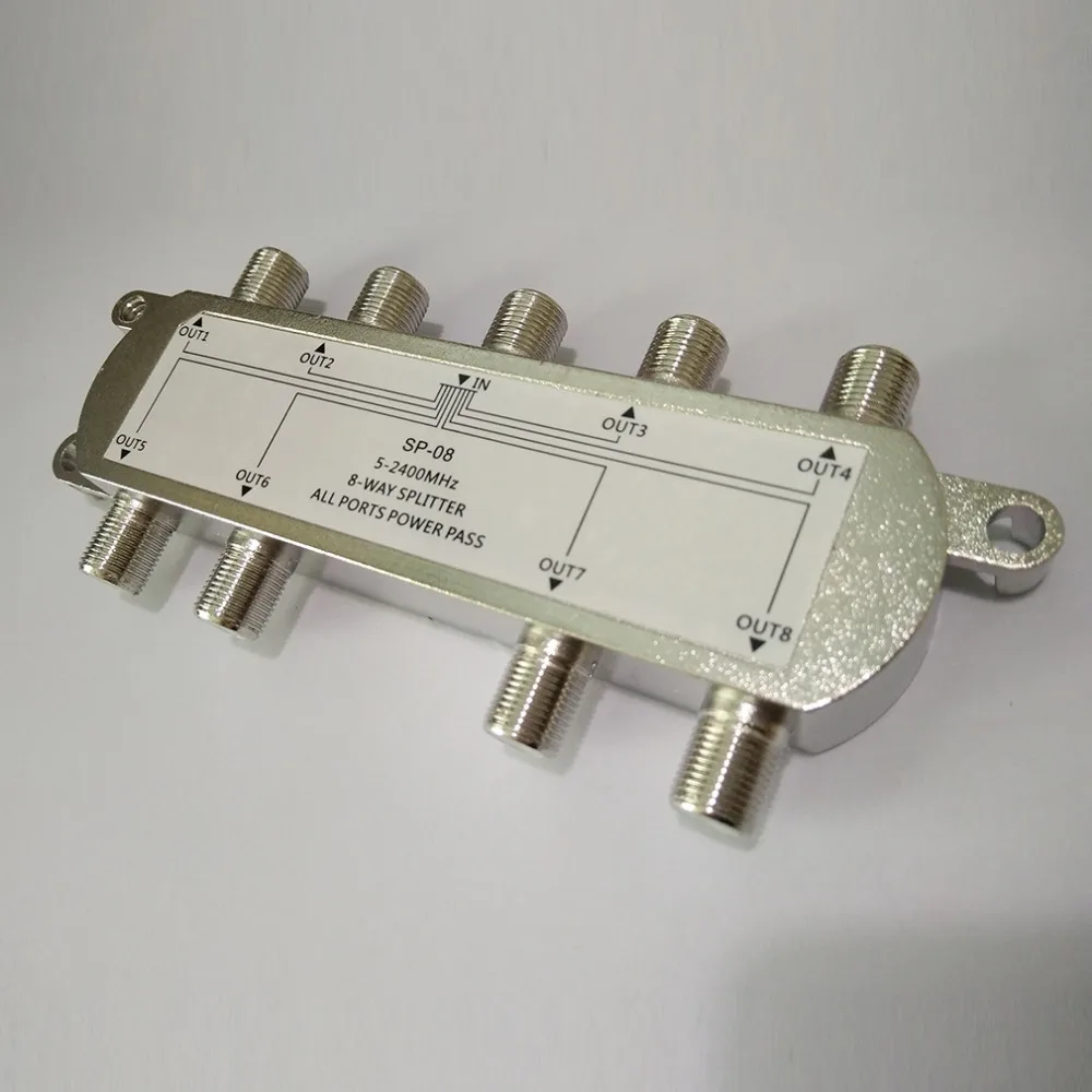 SP-08 8-Way сигнал спутниковый СПЛИТТЕР ТВ антенна RF коаксиальный кабель сплиттер оптовая продажа новое поступление