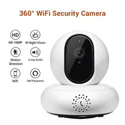Wi fi беспроводной рыбий глаз IP камера HD 1080 P видео безопасности панорамный 360 градусов веб дома домофон двухстороннее аудио видеоняни и