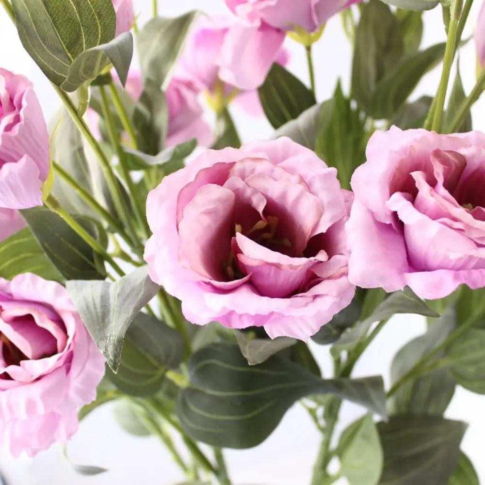 5 шт. Один Букет eustoma искусственный цветок растение для дома и сада Eustoma grandiflorum Lisianthus 5 цветов Высокое качество