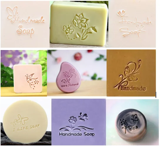 

butterfly and flower natural handmade soap acrylic seal Mini DIY natural organic glass stamp chapter