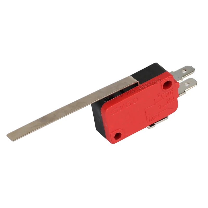 5pcs 3 16A 250VAC long lever arm mini micro switch 1NONC 3 pin micro limit switch tact push