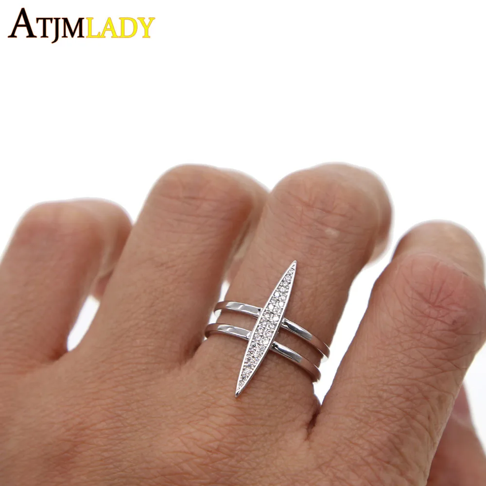 Anillos горячее кольцо новейший дизайн преувеличенный Полный Cz проложенный нежный