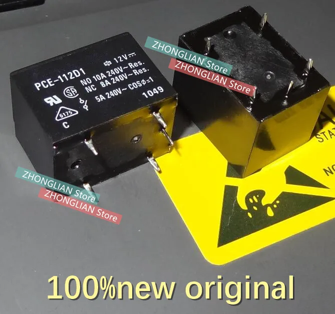 50pcs/Lot Original relay PCE-112D1 12VDC DC12V 10A 5pin 100%new components | Обустройство дома