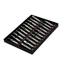 22 шт. колпачки для татуажа из нержавеющей стали наконечники для пулемета колба для игл комплект коробка F818