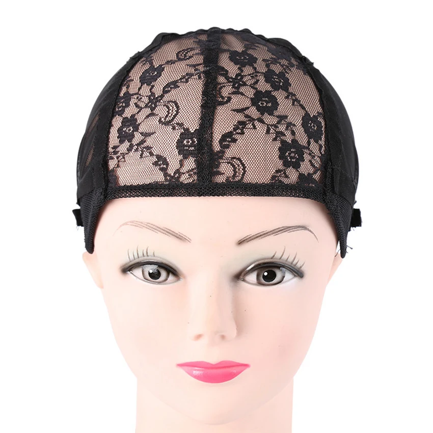Black Silk And Lace Adjustable Hair Wig Cap Free Full Lace Wigs Cap For