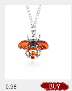 Милое эмалированное пчелиное ожерелье Золотое серебро Медовое ожерелье с кулоном «пчела» Женская мода животное насекомое ювелирные изделия аксессуары колье femme