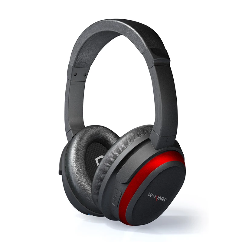 

W-King 2018 BH800 Great Price Red Wireless Headphone Active Noise Cancelling Bluetooth Headphones Over-Ear Game Headset