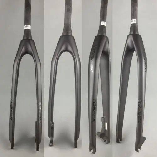 Carbon MTB Mountain Road Bike Rigid Disc Brake Forks Tapered Fork 26/27
