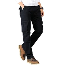 Повседневное мужской военный армейский штаны карго с несколькими карманами брюки боевой работы тактический брюки, расцветка черная и хаки армейские зеленые штаны