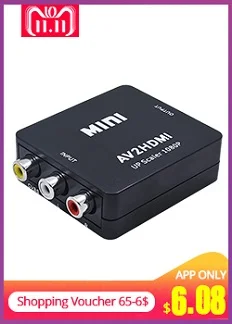 TISHRIC мини HDMI к RCA/AV CVBS Мужской Аудио Видео конвертер адаптер коробка HDMI2AV NTSC PAL композитный кабель скейлер 1080p ForTV