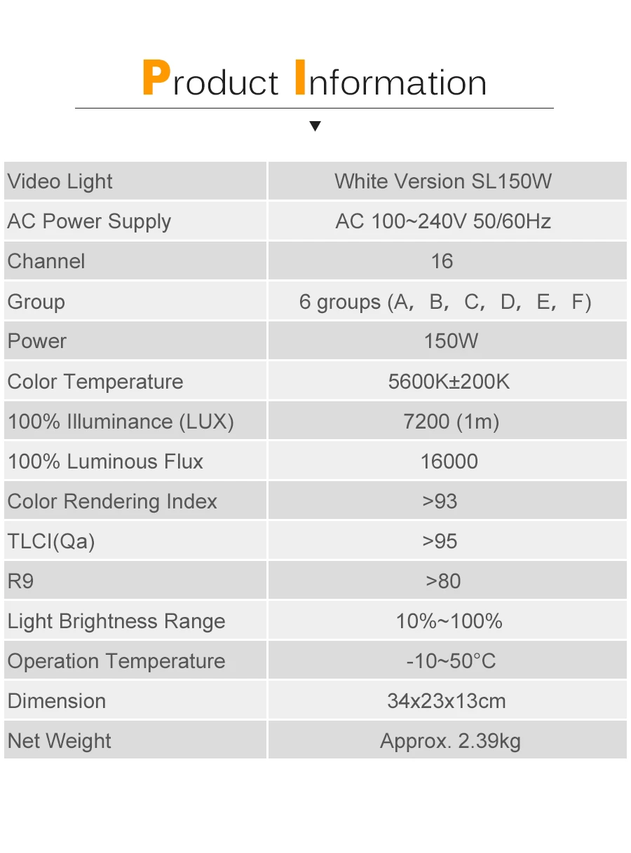 Godox SL-150W 150WS 5600K белая версия светодиодный свет для студийной видеосъемки непрерывный фото-видео светильник для камеры DV видеокамеры