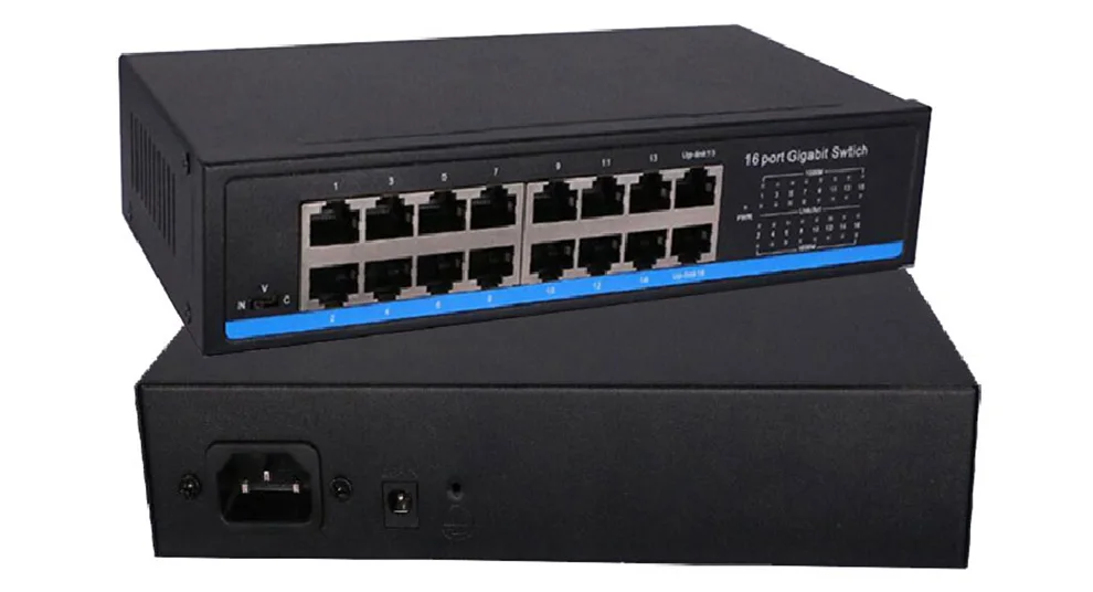 16 Порты и разъёмы гигабитный коммутатор бит/полный дуплекс Gigabit Ethernet коммутаторы 10/100/1000 м