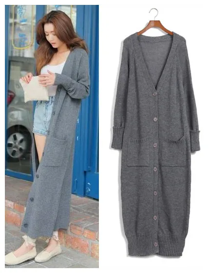 maxi wool cardigan