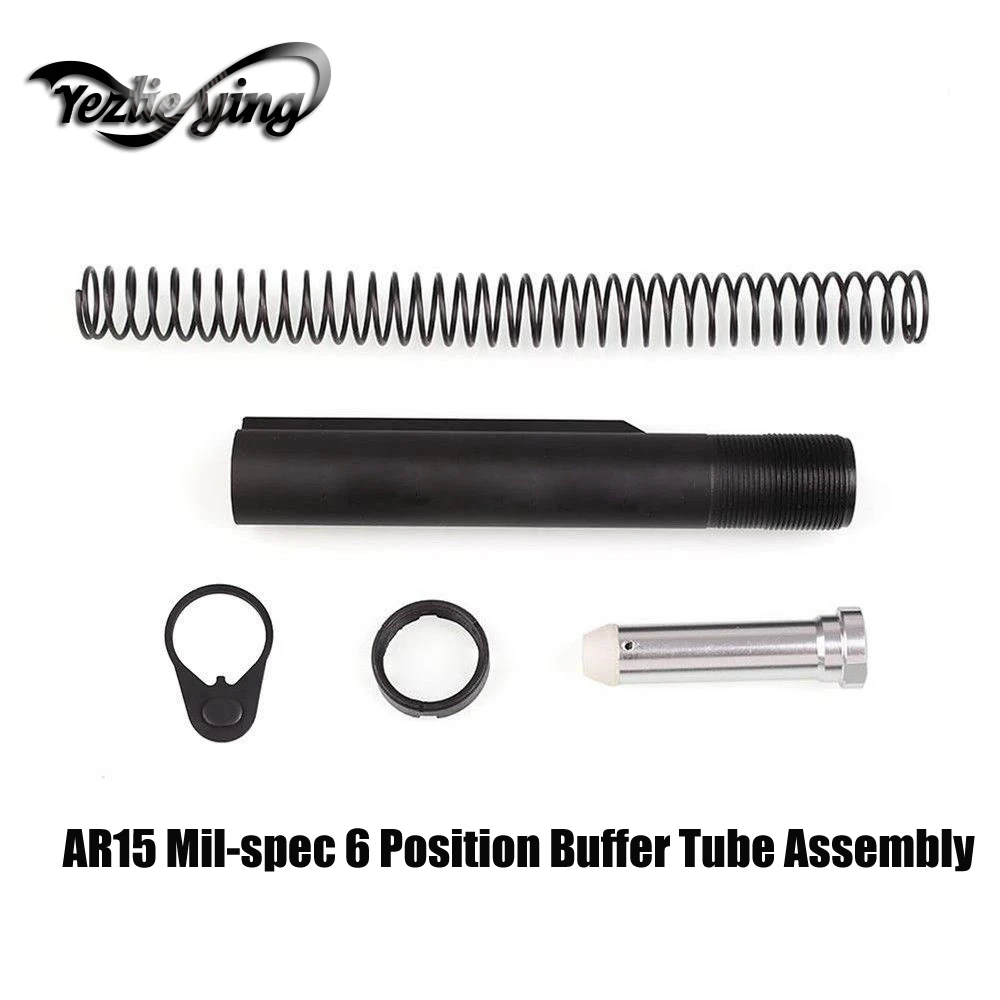 التكتيكية AR15 ميل المواصفات 6 موقف عازلة تمديد أنبوب كيت 5 البنود كومبو ميل المواصفات حجم AR15 الصيد كيت