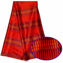 Новейшие Африканские Восковые узоры эластичные атласная шёлковая ткань нигерийская Анкара яркий цветной воск узор дизайн мягкий шелк для платья 5 ярдов