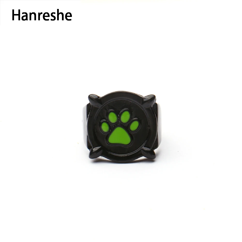 

HANRESHE Miraculous Ladybug Chat Noir Ring in Black cat adrien marinette tiki hawkmoth cosplay prop