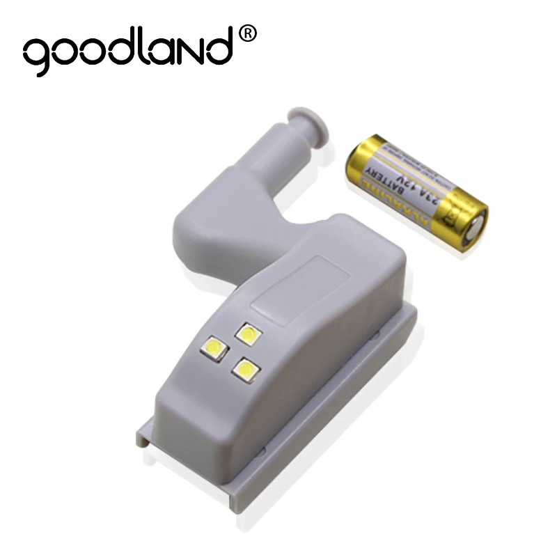 Goodland LED ضوء تحت الكابين العالمي مصباح خزانة الملابس الاستشعار الصمام Armario مع بطارية ليلة مصباح للمطبخ خزانة خزانة
