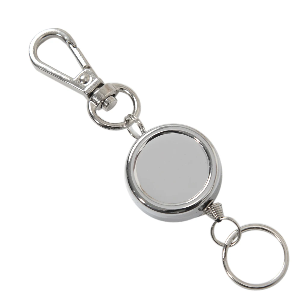 Retractable Keyring Key Chain ID Badge Holder Extendable Rope Key Ring Tool
