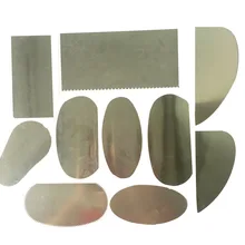 GTCT-0005 расческа из нержавеющей стали для моделирования керамики, скульптура, полимерная глина, скребок для инструментов, обрезка лезвия, скульптура, нож, резак, 10 шт