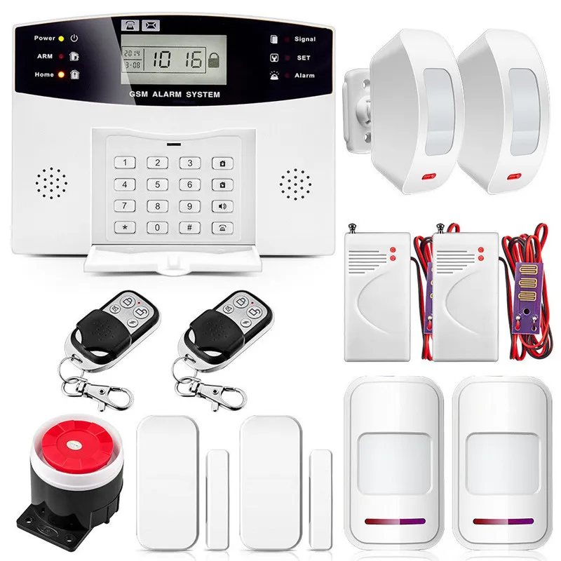 

IOS & Android APP Control Security GSM Alarm System Relay Control for Home Burglar Alarm Zone Fire Alarm Water Leak Sensor